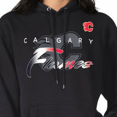 Calgary Flames G-III 4Her by Carl Banks Shadow Logo Fleece Pullover Hoodie Black