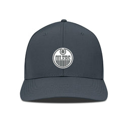 Edmonton Oilers Levelwear Rise Slate & Snow Structured Flex Hat Charcoal
