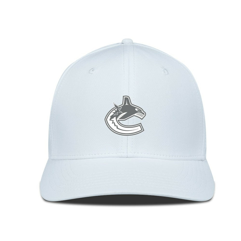Vancouver Canucks Levelwear Rise Slate & Snow Structured Flex Hat White