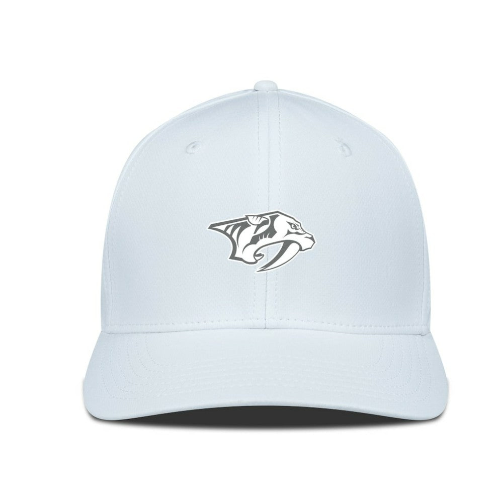 Nashville Predators Levelwear Rise Slate & Snow Structured Flex Hat White