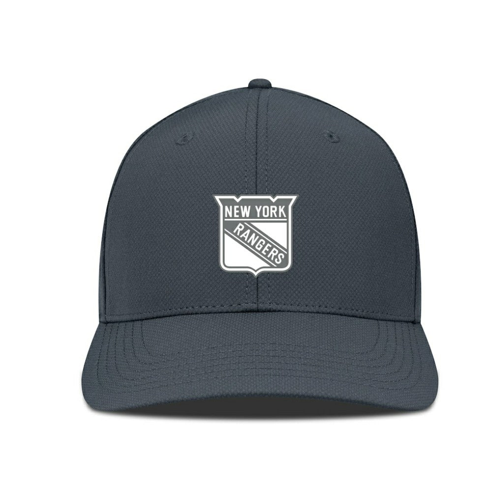 New York Rangers Levelwear Rise Slate & Snow Structured Flex Hat Charcoal