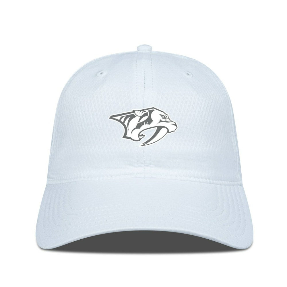 Nashville Predators Levelwear Matrix Slate & Snow Unstructured Adjustable Hat White