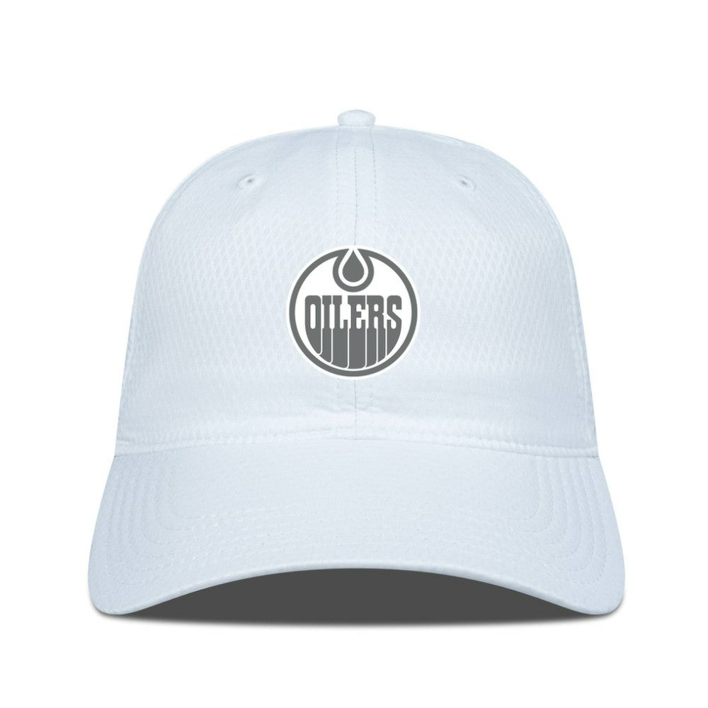 Edmonton Oilers Levelwear Matrix Slate & Snow Unstructured Adjustable Hat White