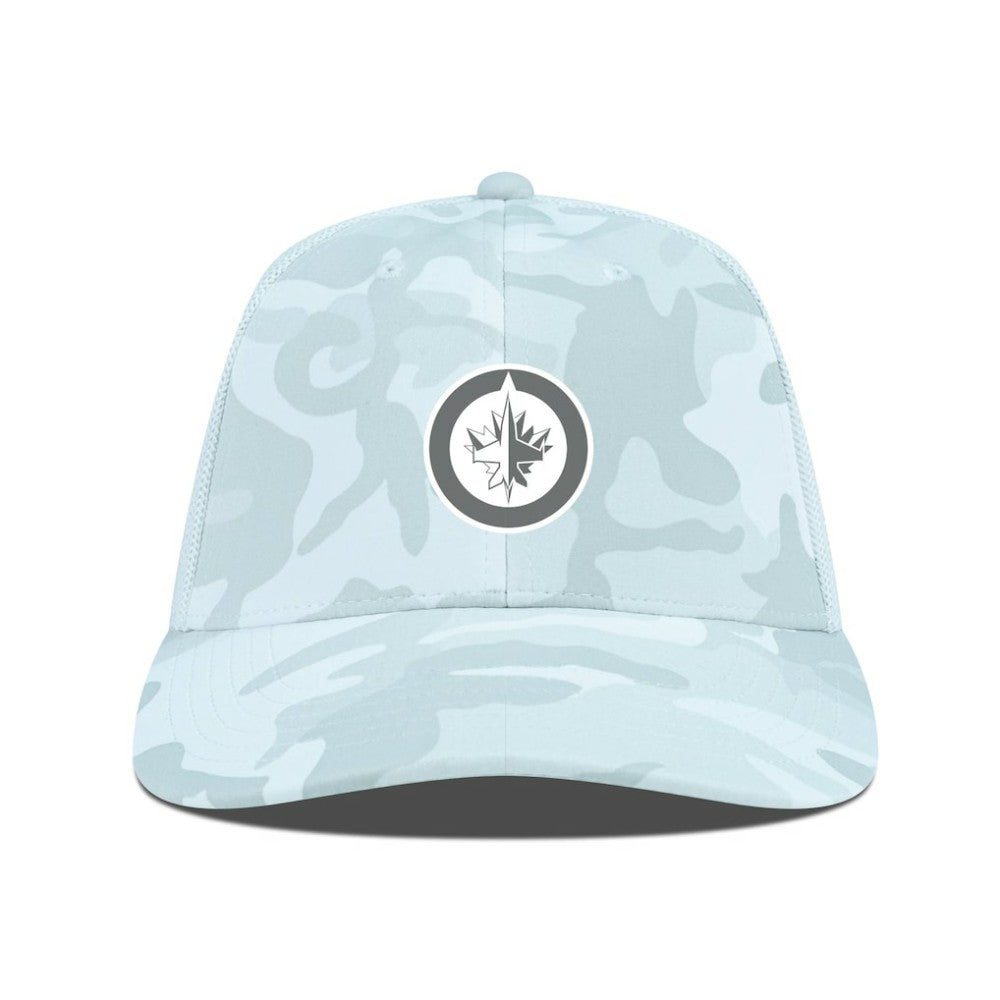 Winnipeg Jets Levelwear Clash Slate & Snow Meshback Flex Hat Camo
