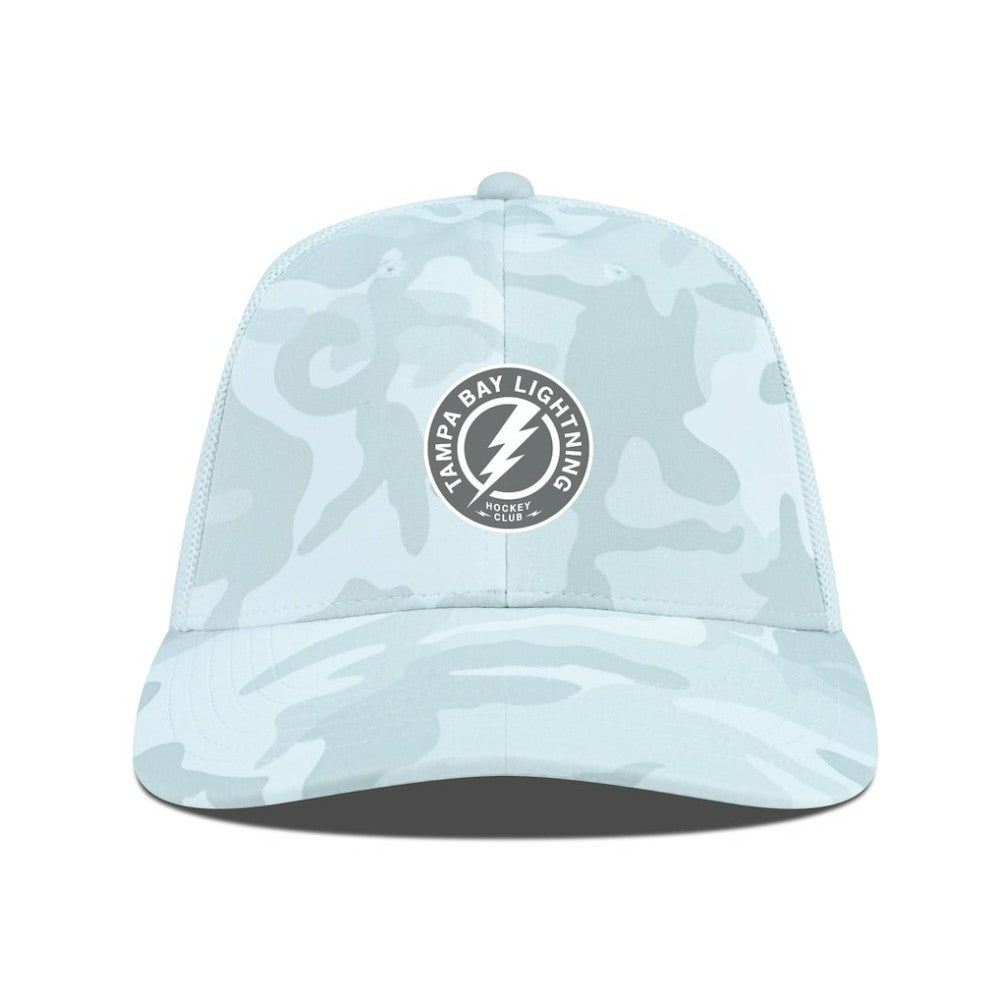 Tampa Bay Lightning Levelwear Clash Slate & Snow Meshback Flex Hat Camo