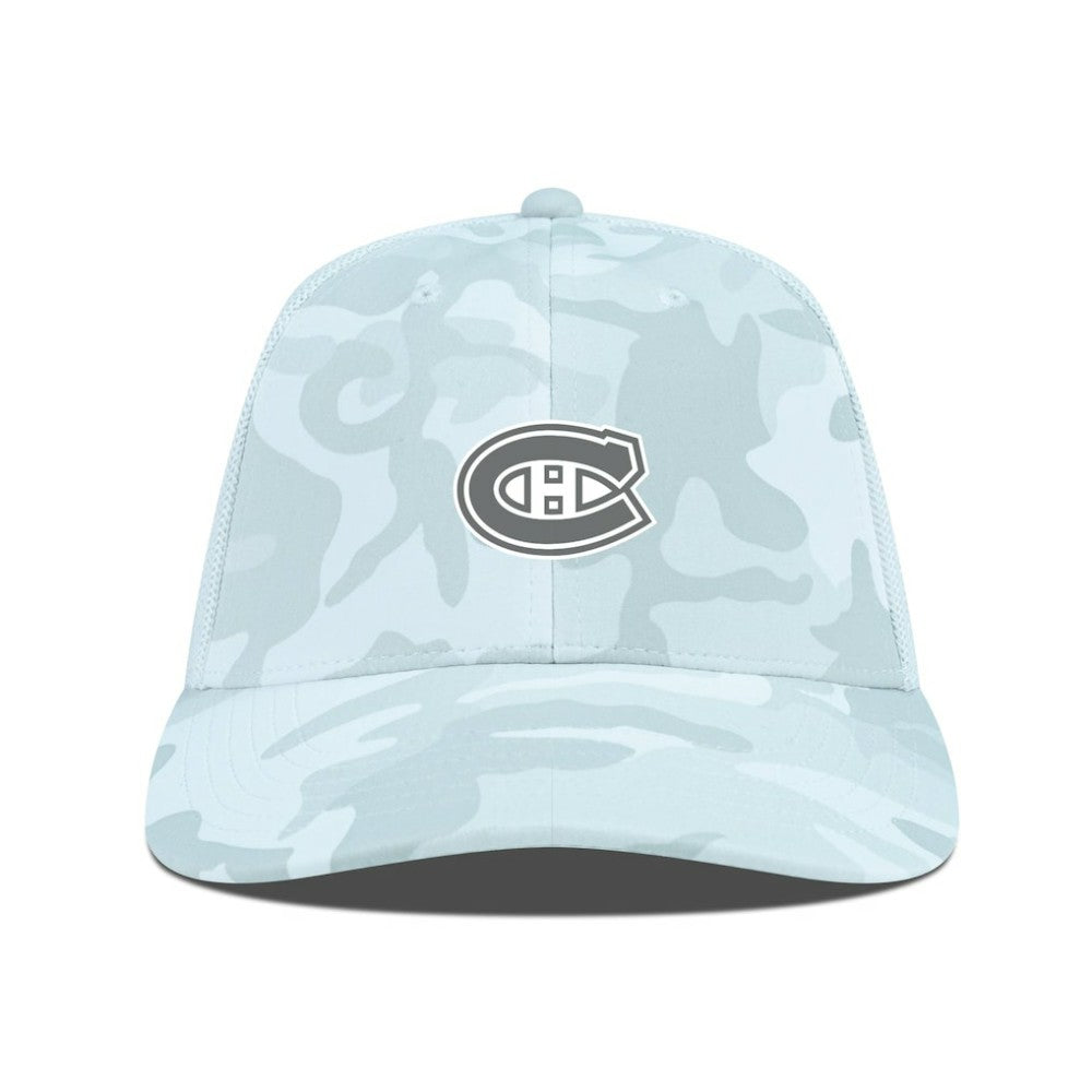 Montreal Canadiens Levelwear Clash Slate & Snow Meshback Flex Hat Camo