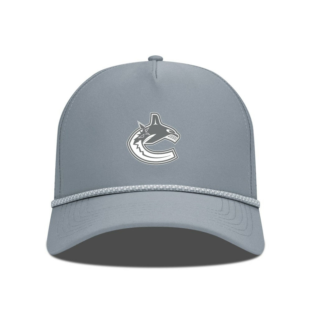 Vancouver Canucks Levelwear Gordon Slate & Snow Rope Adjustable Hat Gray