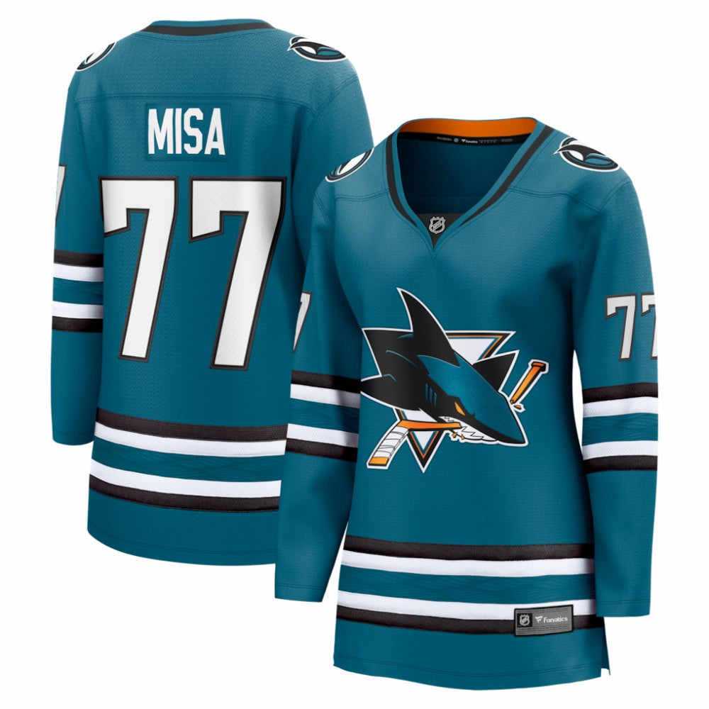 Michael Misa San Jose Sharks Fanatics Women's Breakaway Jersey Teal