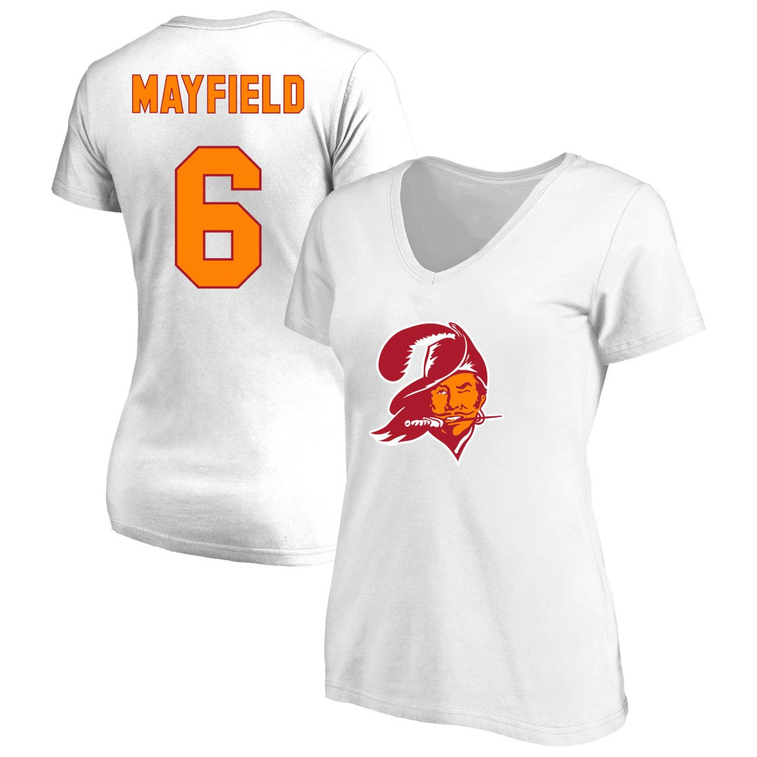 Baker Mayfield Tampa Bay Buccaneers Women's Plus Size Name & Number Scoop Neck T-Shirt - White cheap