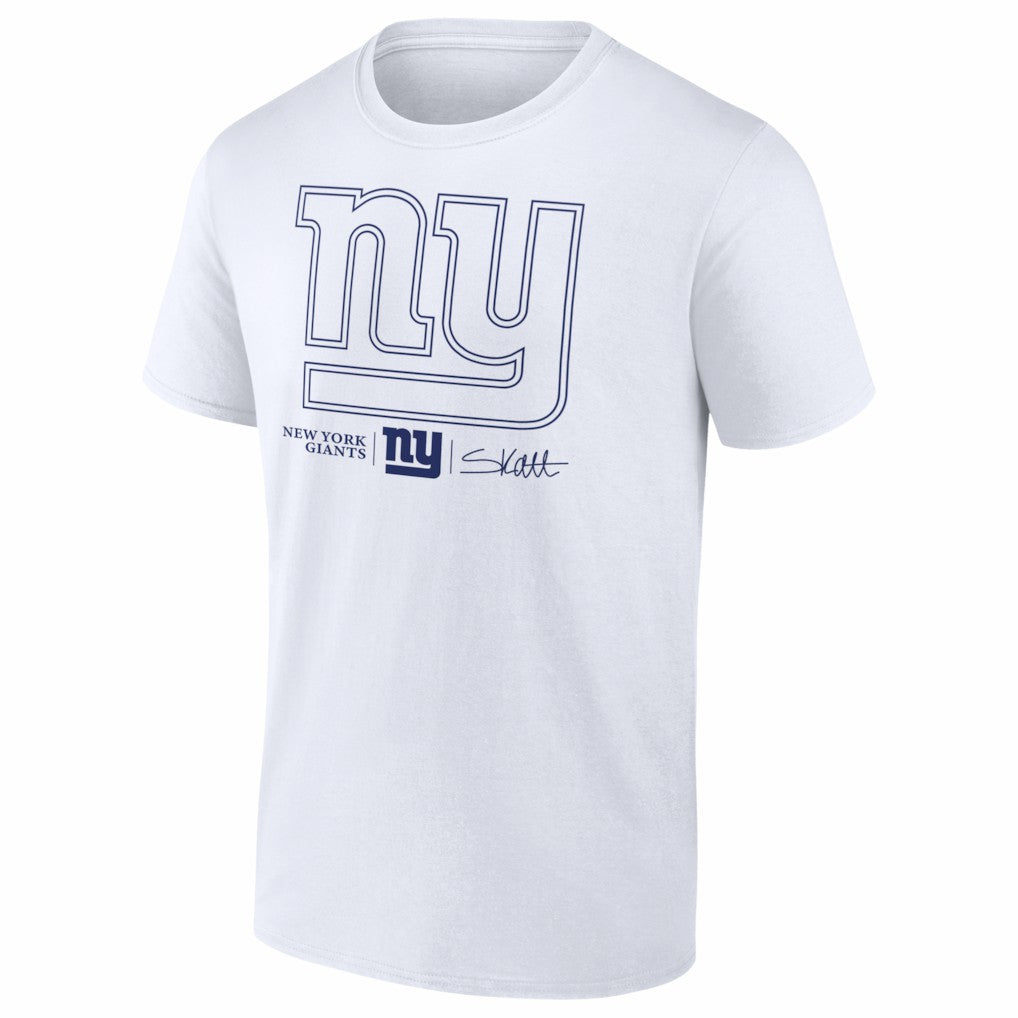 Cam Skattebo New York Giants Tonal Player Name & Number T-Shirt - White sale