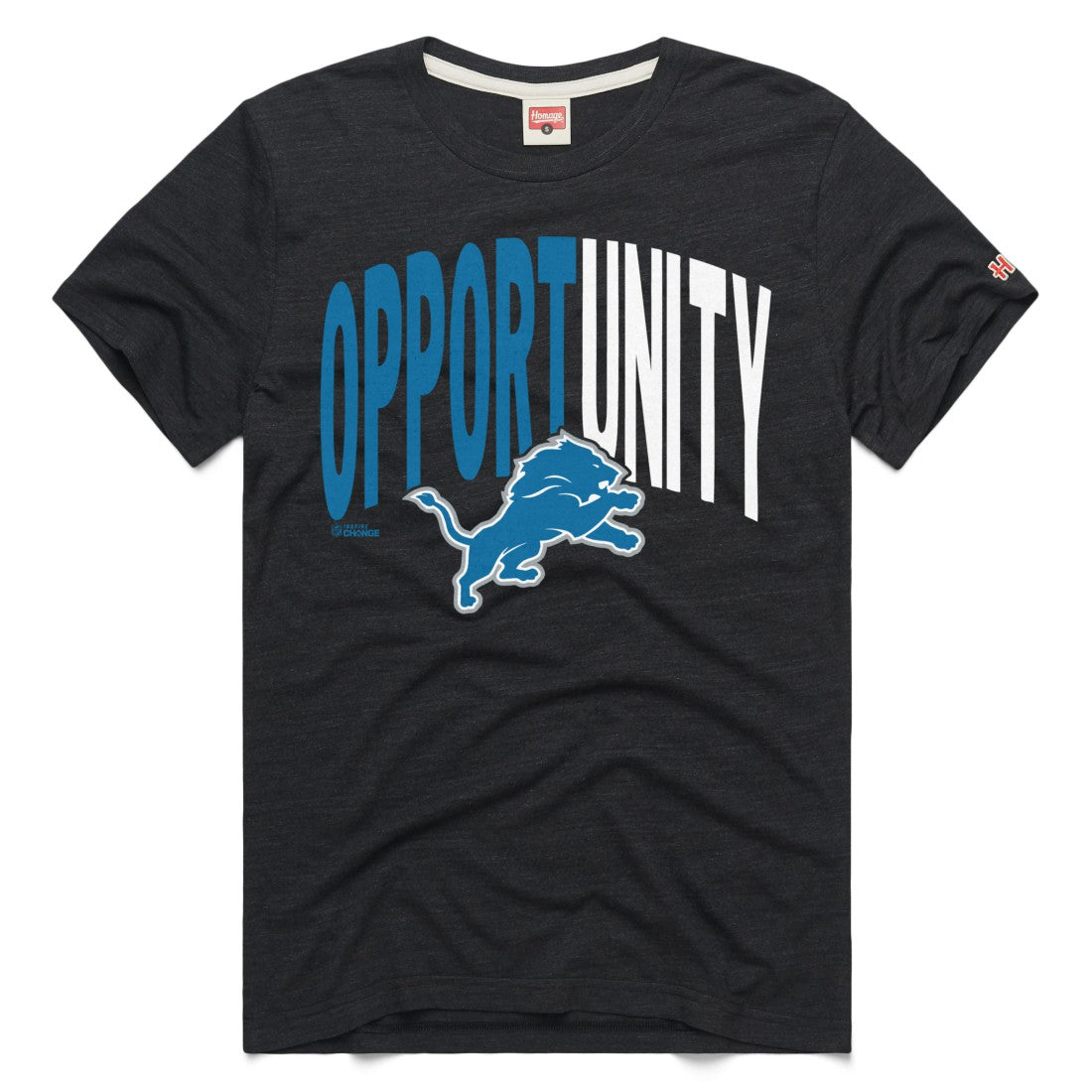 Detroit Lions Homage Unisex 2025 Inspire Change Opportunity Tri-Blend T-Shirt - Charcoal online