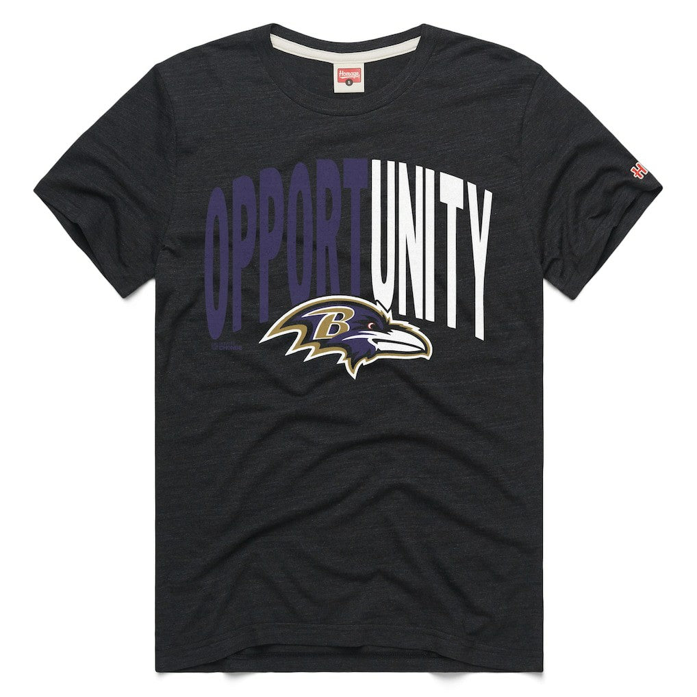 Baltimore Ravens Homage Unisex 2025 Inspire Change Opportunity Tri-Blend T-Shirt - Charcoal for sale