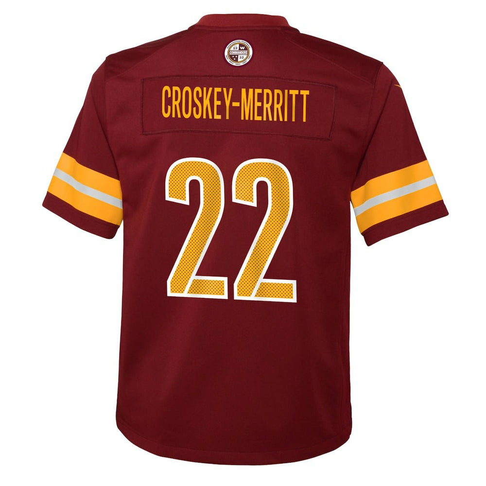 Jacory Croskey-Merritt Washington Commanders Youth Team Game Jersey - Burgundy | Nike online