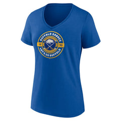 Buffalo Sabres Women's Native V-Neck T-Shirt Royal