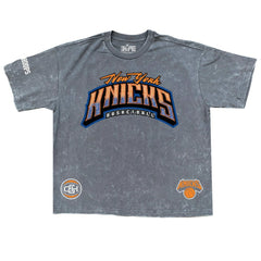 New York Knicks Banner Era Collection Premium T-Shirt - Gray | New Era online