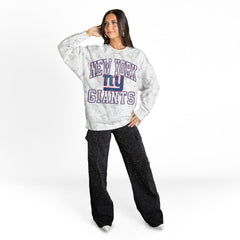 New York Giants Gameday Couture Women's Whiteout Oversized Premium Fleece Sweatshirt - Arctic Camo sale