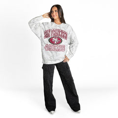 San Francisco 49ers Gameday Couture Women's Whiteout Oversized Premium Fleece Sweatshirt - Arctic Camo for sale