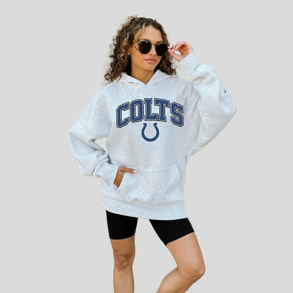 Indianapolis Colts Gameday Couture Women's Fan Edition Premium Weight Hoodie - Ash on sale