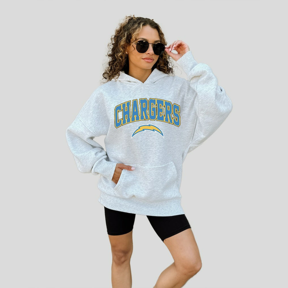 Los Angeles Chargers Gameday Couture Women's Fan Edition Premium Weight Hoodie - Ash outlet