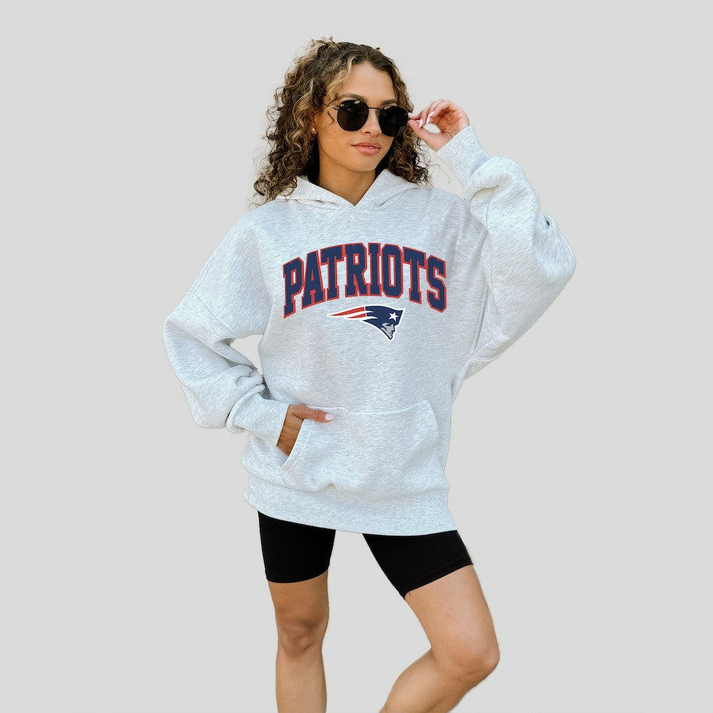 New England Patriots Gameday Couture Women's Fan Edition Premium Weight Hoodie - Ash discount