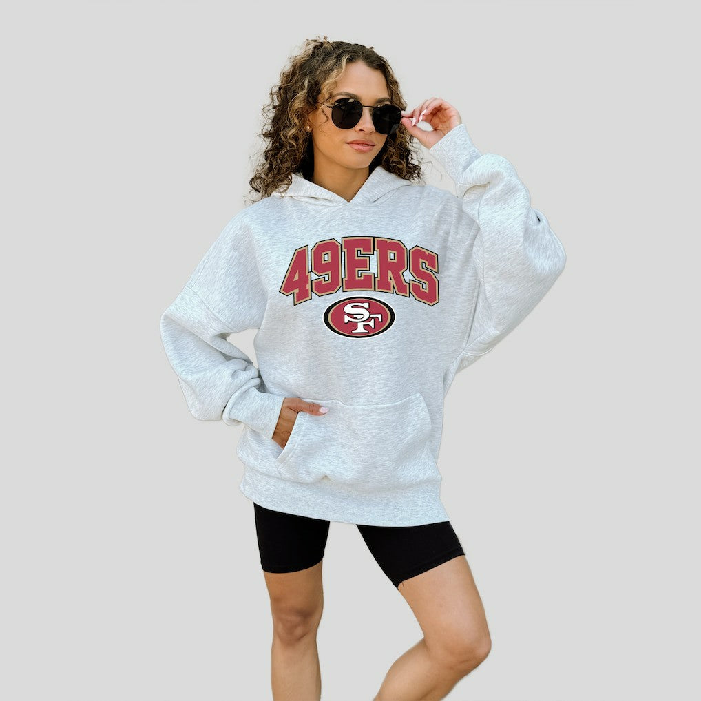 San Francisco 49ers Gameday Couture Women's Fan Edition Premium Weight Hoodie - Ash discount