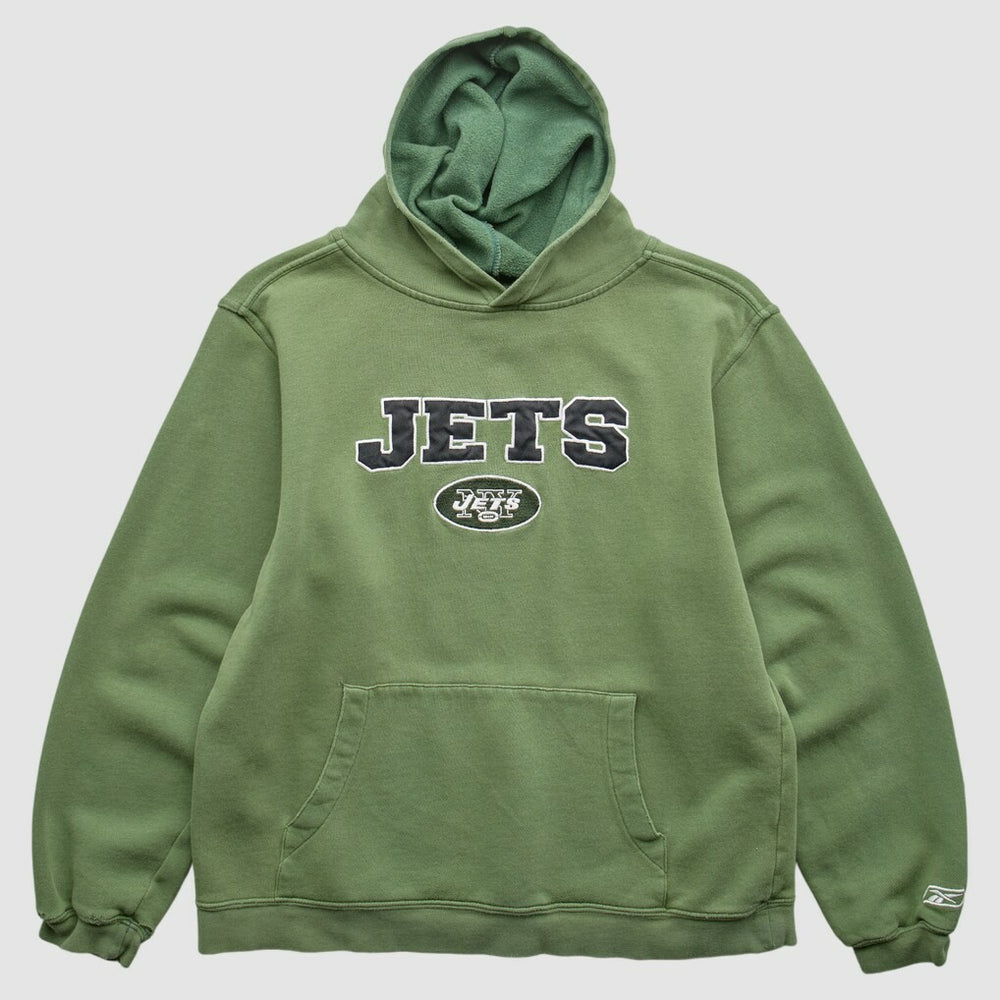 New York Jets Reebok 2000s Pullover Sweatshirt - Green Vintage for sale