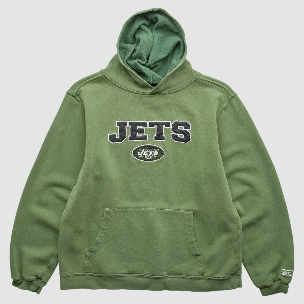 New York Jets Reebok 2000s Pullover Sweatshirt - Green Vintage for sale