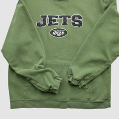 New York Jets Reebok 2000s Pullover Sweatshirt - Green Vintage for sale