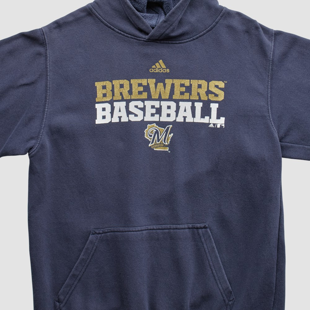 Milwaukee Brewers Adidas 2000s Pullover Sweatshirt - Navy Vintage