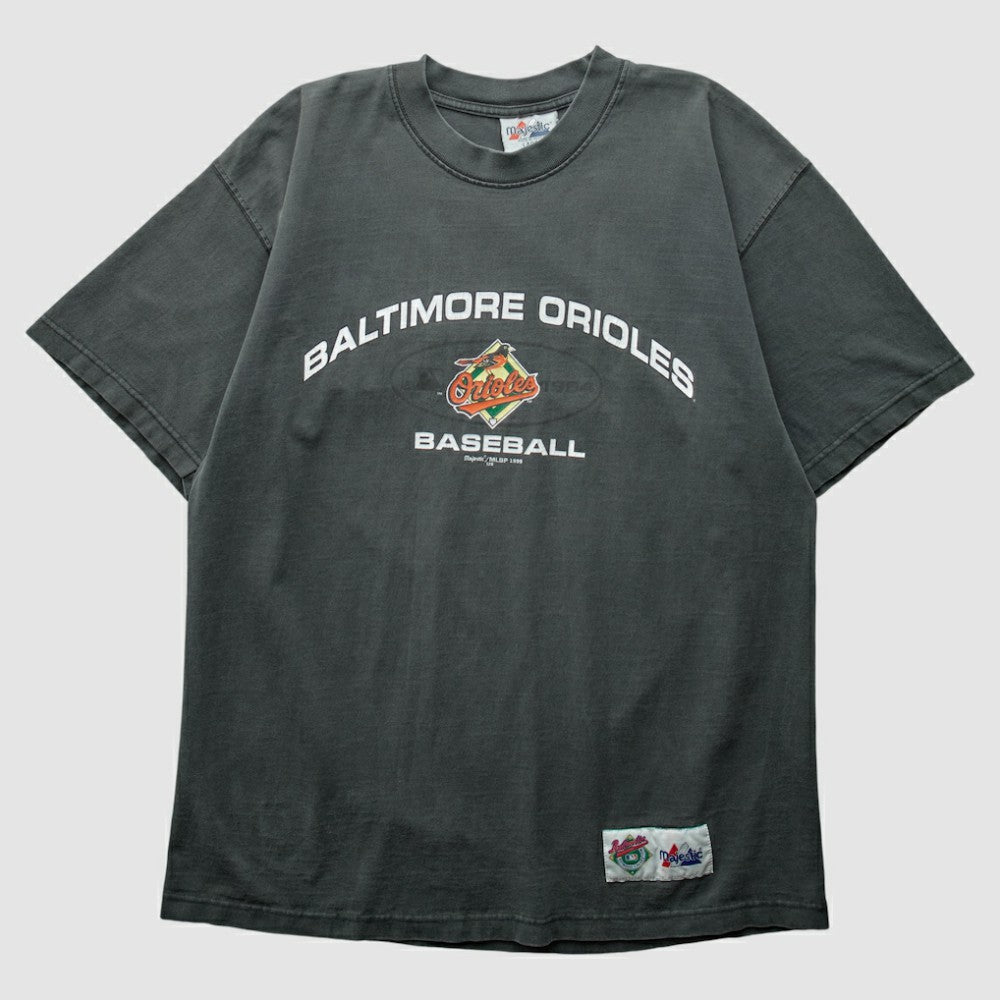 Baltimore Orioles Majestic 1999 T-Shirt - Charcoal Vintage
