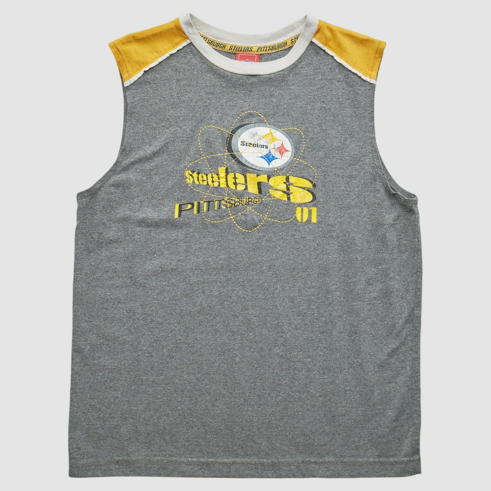Pittsburgh Steelers NFL 2000s Pullover Tank - Heather Gray Vintage on sale