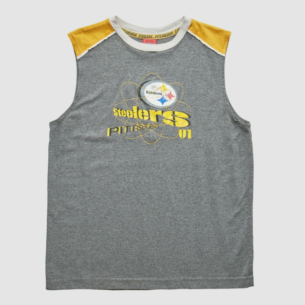 Pittsburgh Steelers NFL 2000s Pullover Tank - Heather Gray Vintage on sale