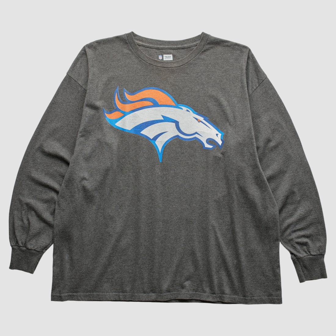 Denver Broncos 2010s Long Sleeve T-Shirt - Dark Heather Gray Vintage cheap