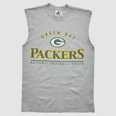 Green Bay Packers Logo Athletic 2000s Tank - Heather Gray Vintage on sale
