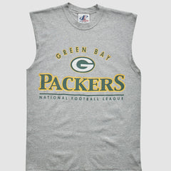 Green Bay Packers Logo Athletic 2000s Tank - Heather Gray Vintage on sale
