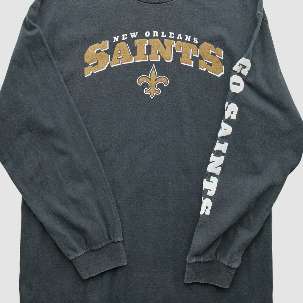 New Orleans Saints NFL 2000s Long Sleeve T-Shirt - Black Vintage online