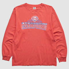 Philadelphia Phillies 2008 Long Sleeve T-Shirt - Red Vintage