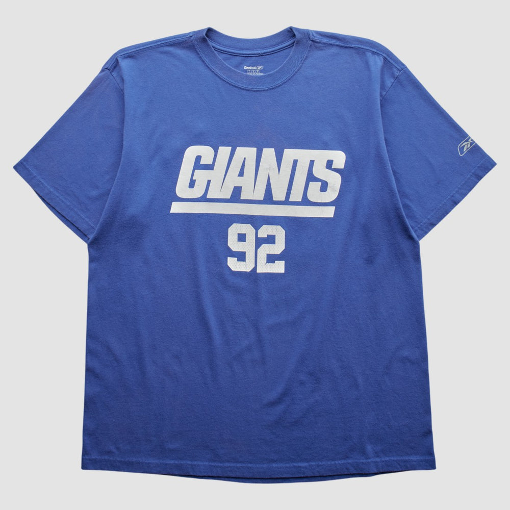 New York Giants Reebok 2000s T-Shirt - Blue Vintage for sale