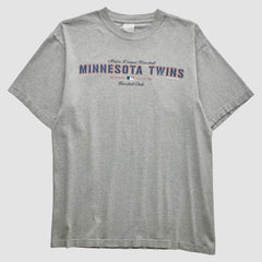 Minnesota Twins Majestic 2002 T-Shirt - Heather Gray Vintage