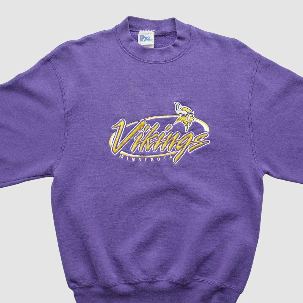 Minnesota Vikings Pro Player 90s Pullover Sweatshirt - Purple Vintage for sale