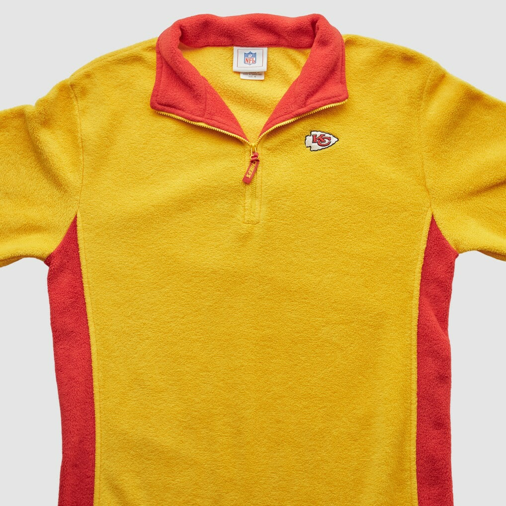 Kansas City Chiefs NFL 2000s 1/4 Zip Sweatshirt - Yellow Vintage discount