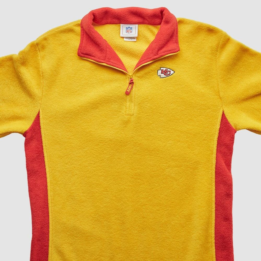 Kansas City Chiefs NFL 2000s 1/4 Zip Sweatshirt - Yellow Vintage discount