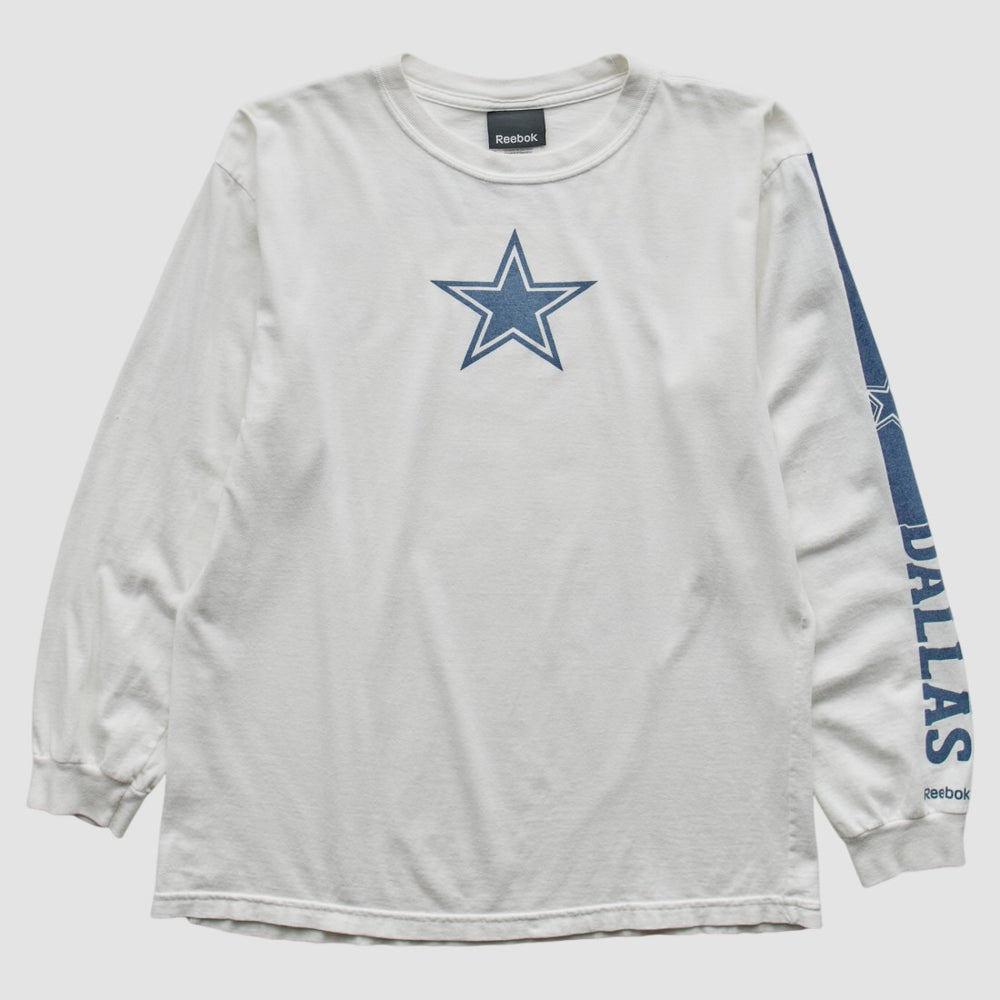 Dallas Cowboys Reebok 2010s Long Sleeve T-Shirt - White Vintage online