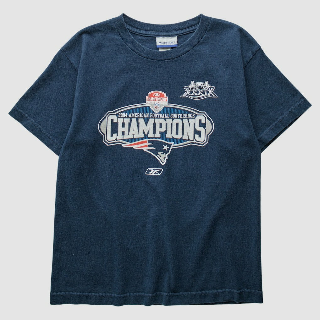 New England Patriots Reebok 2004 T-Shirt - Navy Vintage sale