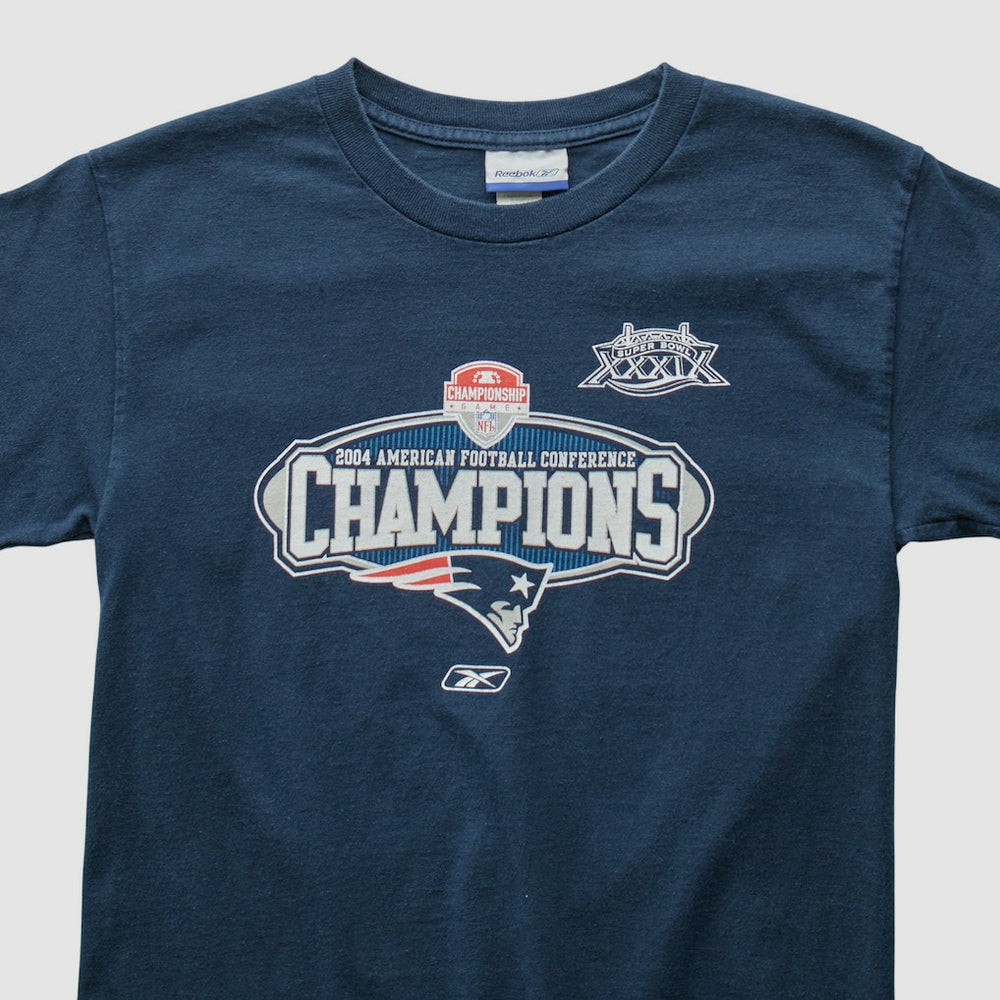 New England Patriots Reebok 2004 T-Shirt - Navy Vintage sale
