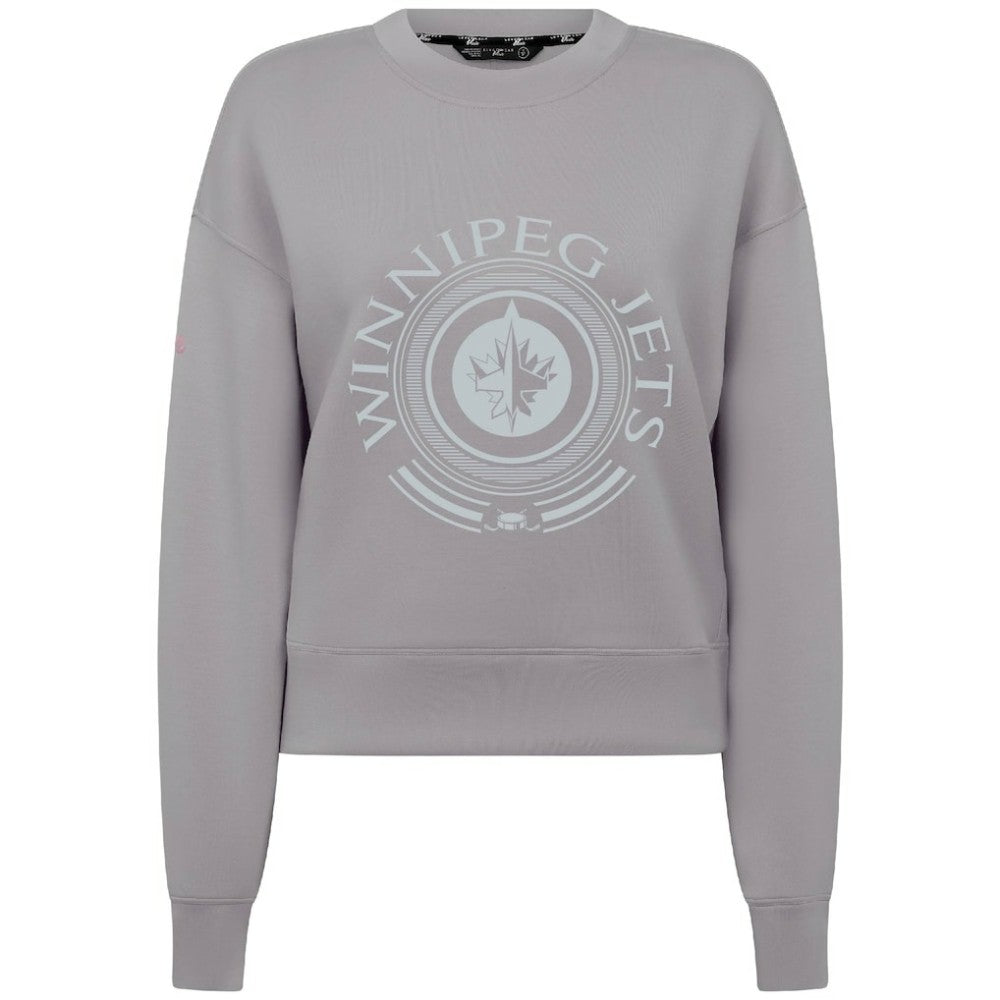 Winnipeg Jets Levelwear Women's Slate & Snow Sponge Tri-Blend Sweatshirt Gray