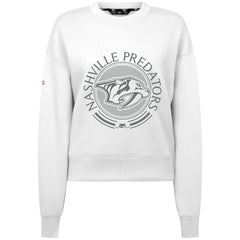 Nashville Predators Levelwear Women's Slate & Snow Sponge Tri-Blend Sweatshirt White