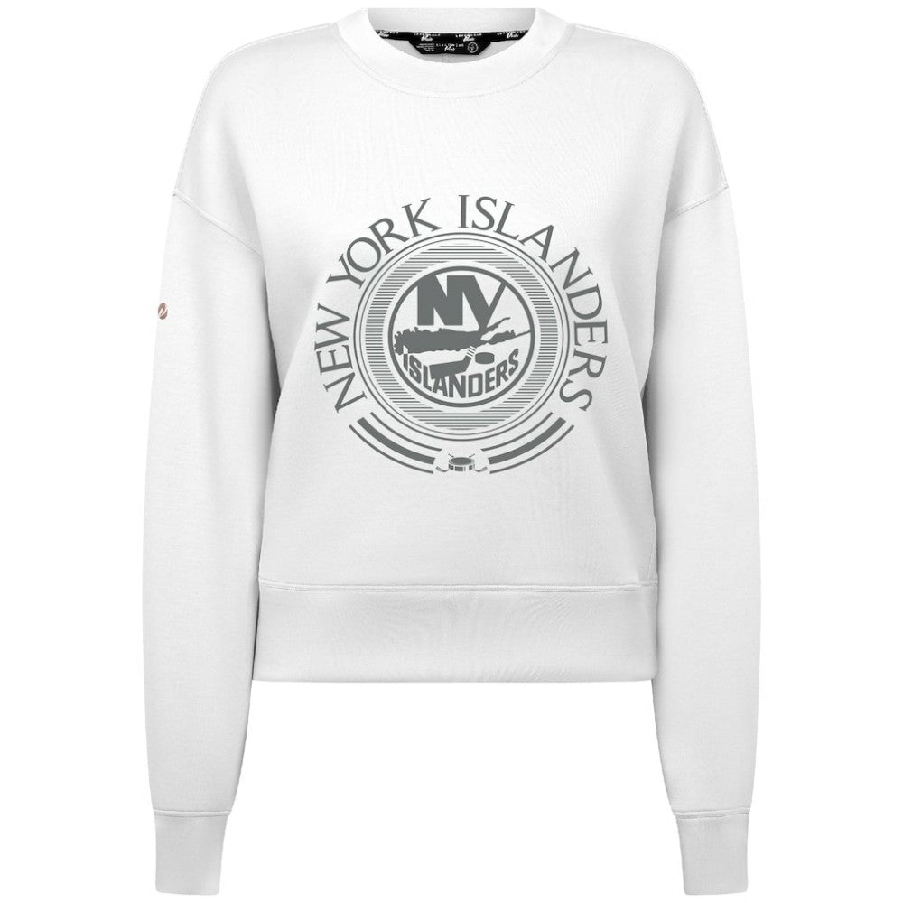 New York Islanders Levelwear Women's Slate & Snow Sponge Tri-Blend Sweatshirt White