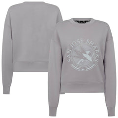 San Jose Sharks Levelwear Women's Slate & Snow Sponge Tri-Blend Sweatshirt Gray