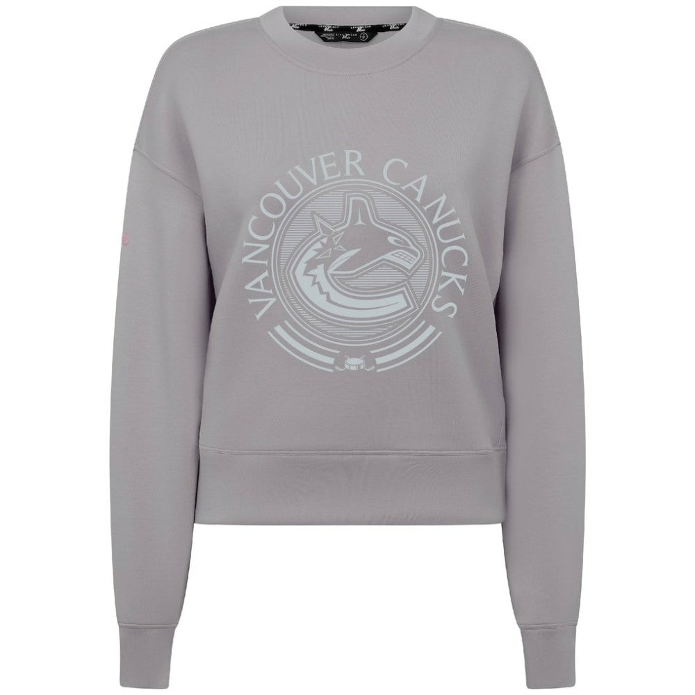 Vancouver Canucks Levelwear Women's Slate & Snow Sponge Tri-Blend Sweatshirt Gray